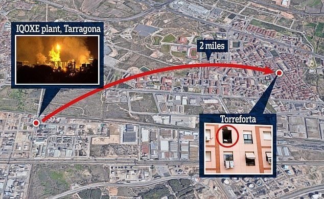 14-го января мощный взрыв прогремел на нефтехимическом заводе в провинции Таррагона в Испании