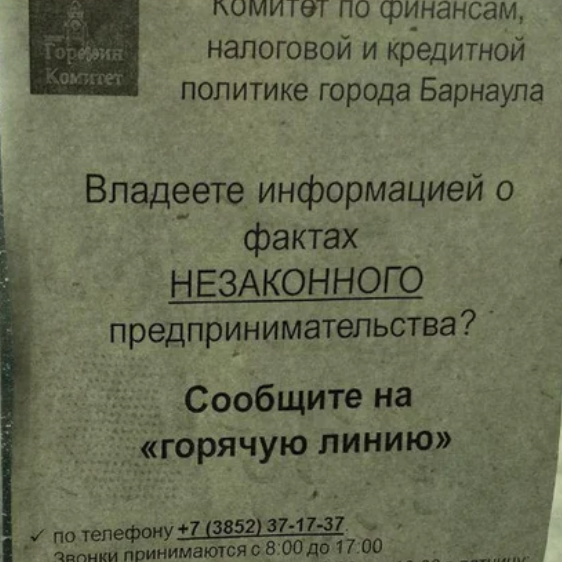 Сдай соседа: власти развешивают листовки с просьбой сообщать о самозанятых людях