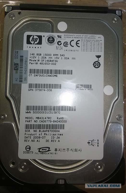 [Продам] HDD SAS 146.8Gb 15000rpm