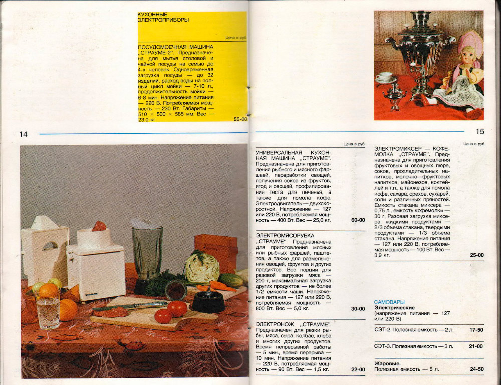 Каталог "Внешпосылторга" 1975 года, Товары и цены в СССР в 1975 г.