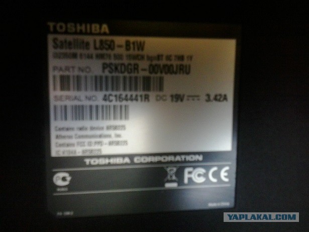 Ноутбук Toshiba Satellite L850 B1W продается.