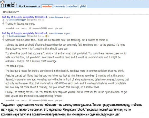 Арнольд Шварценеггер поддержал «дохляка» с Reddit
