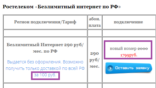 Безлимитный интернет на планшет за 290руб. в месяц.