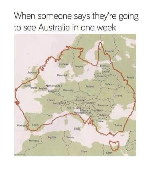 Истинный размер Австралии