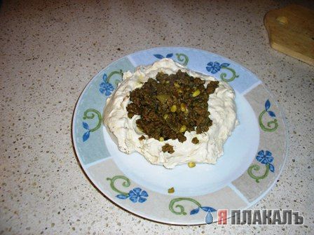 Паста хумус с мясом по арабски