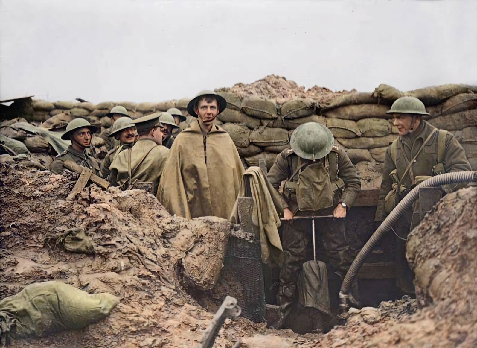 Окоп первой мировой войны в цвете
