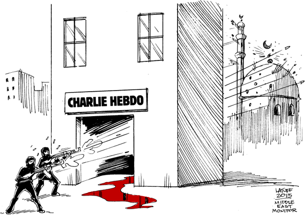 Рисунки в поддержку Charlie Hebdo
