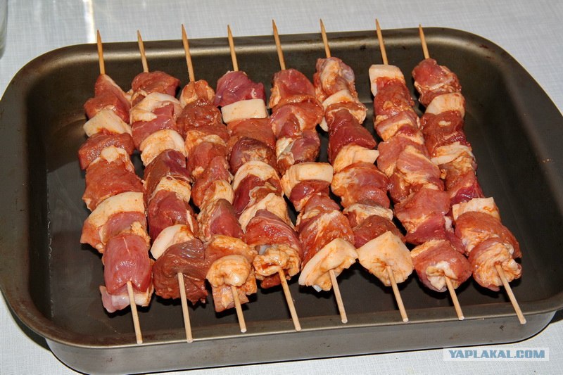Мясо на шпажках рецепт с фото