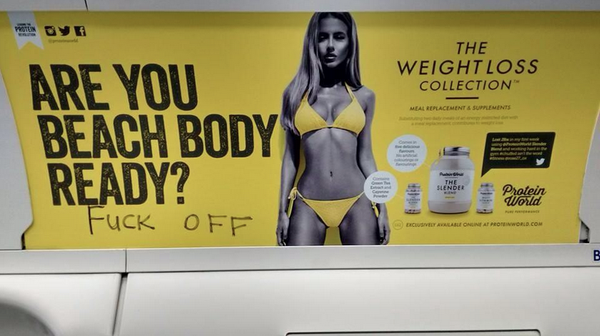Жирные британцы оскорбились рекламой стройных тел