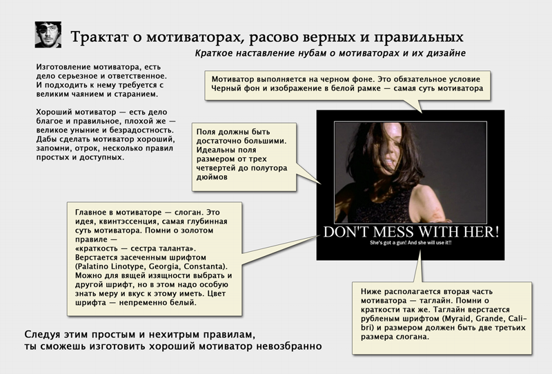 Как создать демотиватор на черном фоне