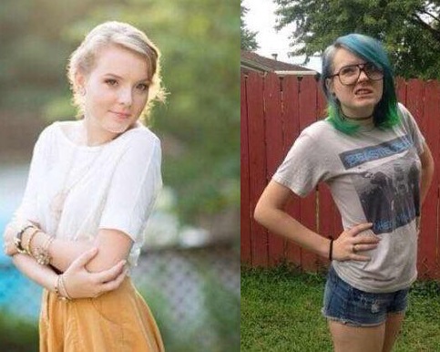 Фото девушек до, и после того как стали феминистками