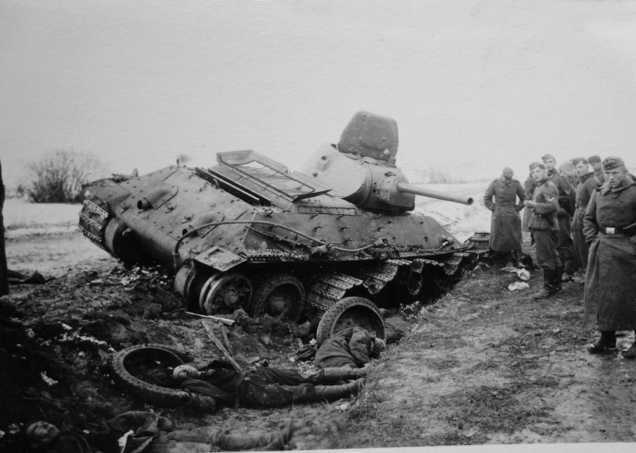 Подбитые советские танки т-34