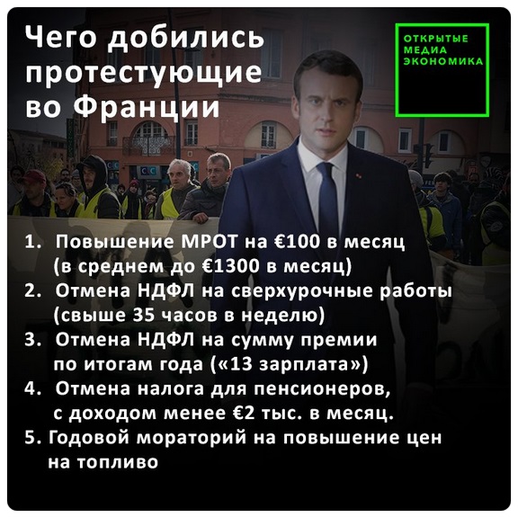 Президент Франции готов произвести в стране глубокие изменения в связи с протестами населения.