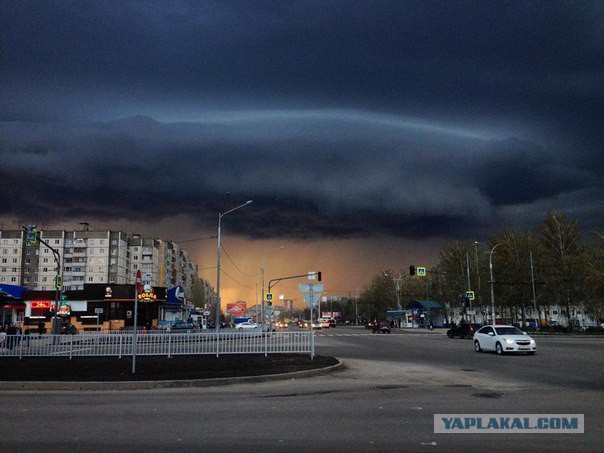 Гроза в Липецке 18.04.2016