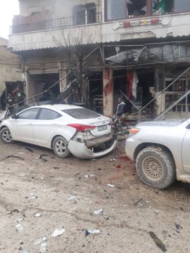 Видео момента взрыва у ресторана в Манбидже, в Сирии