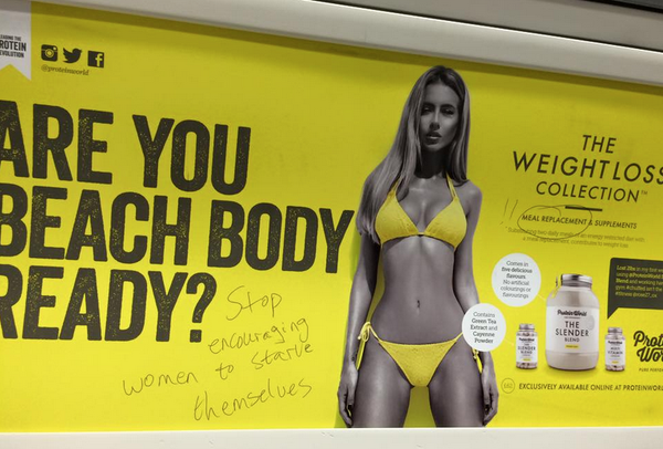 Жирные британцы оскорбились рекламой стройных тел