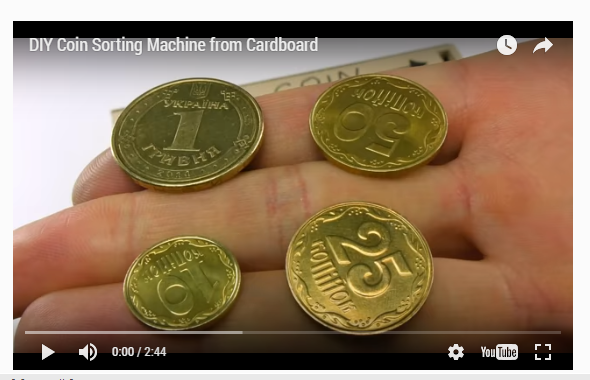 Простейшая машина для сортировки монет своими руками
