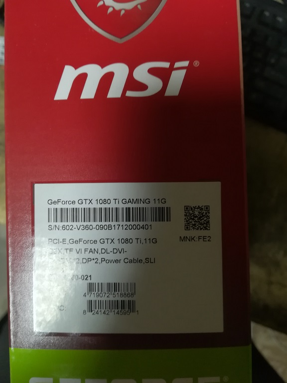 Видеокарта 11 GB MSI GTX 1080 Ti gaming 11G продам