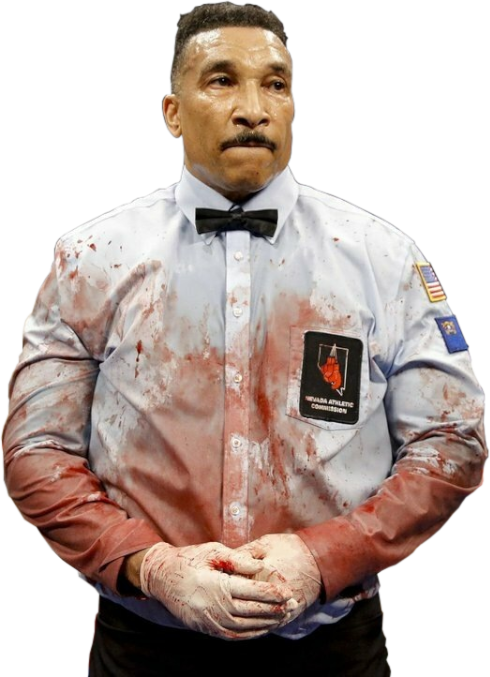 Фотожабы: Судья после «кровавого» боксёрского поединка