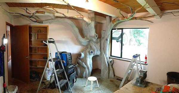 Любящий отец за 18 месяцев создал волшебное дерево в спальне дочери