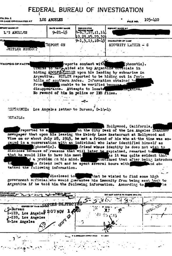 Pассекретили документы побегa Гитлера