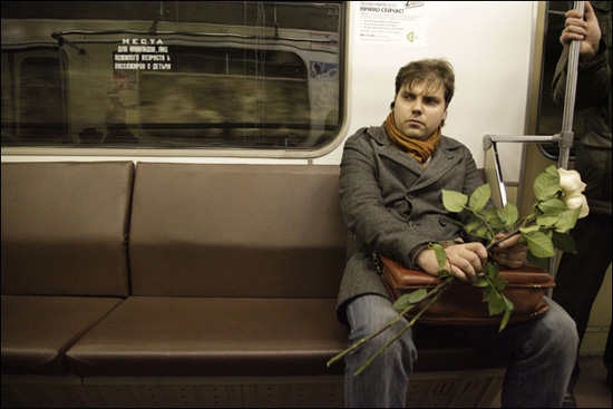 Цветы в метро!
