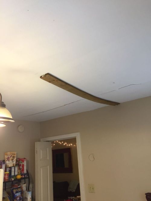 Арендодатель отремонтировал потолок в съемной квартире