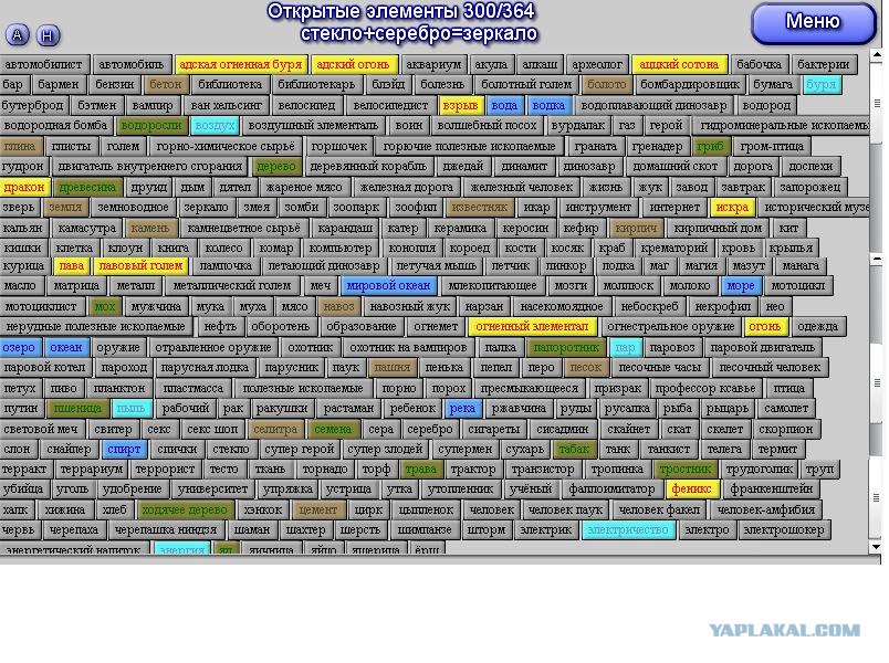 Игра алхимия ответы 390 элементов как сделать всё