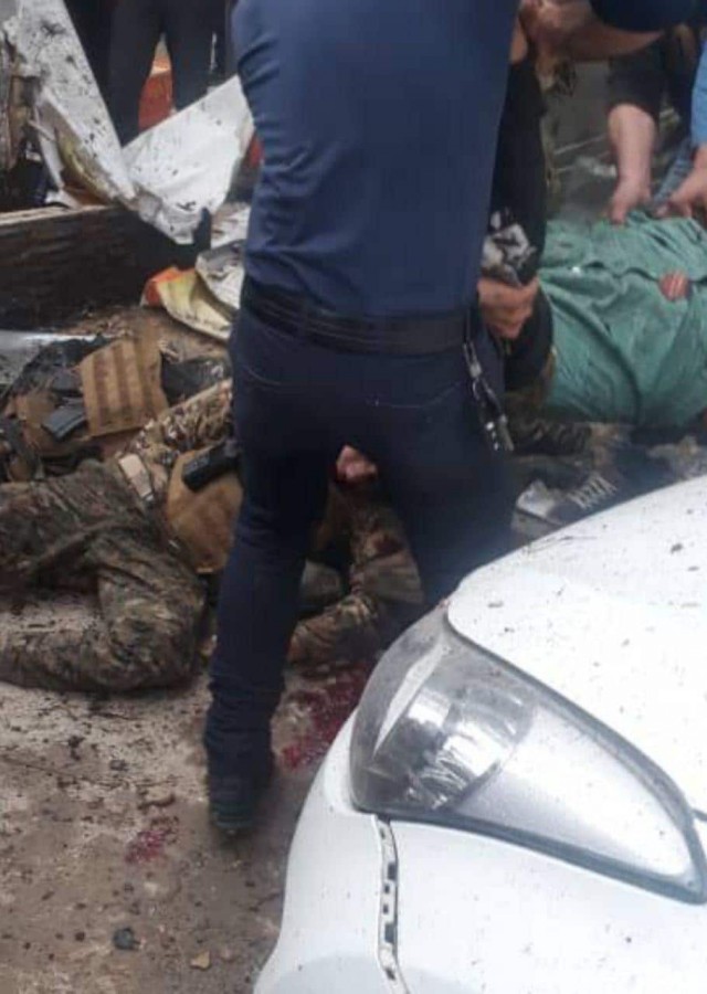 Видео момента взрыва у ресторана в Манбидже, в Сирии