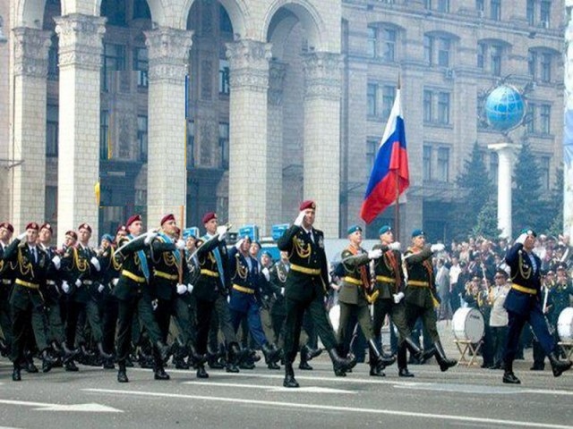 Празднование Дня Победы в Киеве…5 лет назад.