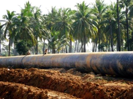 Строительство газопровода в Индии