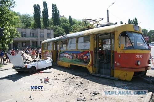 Бешенный трамвай в Одессе