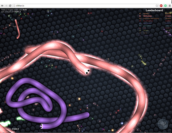 Змейка slither.io