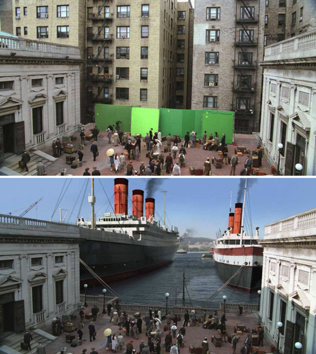 17 занимательных снимков, демонстрирующих сцены из известных фильмов до и после применения спецэффектов