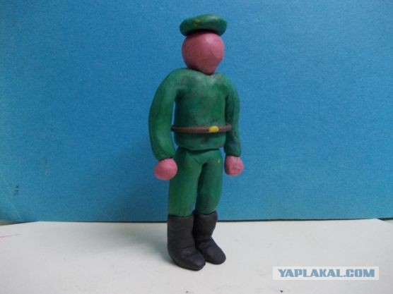 Поделка солдата из пластилина Поделка солдата из пластилина