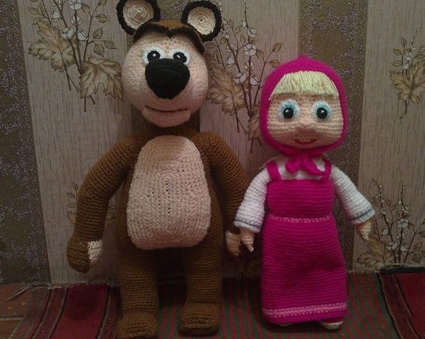 Вяжем машу из мультика маша и медведь Вяжем машу из мультика маша и медведь