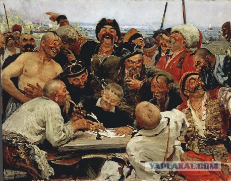 «Запорожцы» Ильи Репина: почему на картине один казак без рубашки.