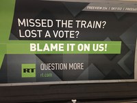 Реклама RT в лондонском метро.