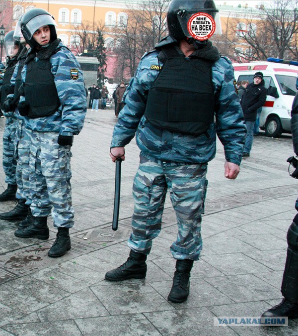 Активисты «СтопХам» придрались к автобусу ОМОН в центре Москвы и были жестко задержаны