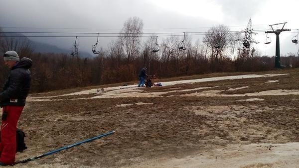 Чемпионат Украины по горнолыжному спорту прошёл в грязи
