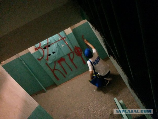 Радикальный способ борьбы с граффити и прочими каляками-маляками в лифте