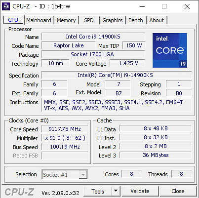 Новейший 24-ядерный процессор Intel Core i9-14900KS разогнали до 9,1 ГГц, и это новый рекорд