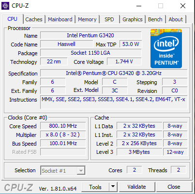 Комплект Pentium G3420 + MSI H81M-P33