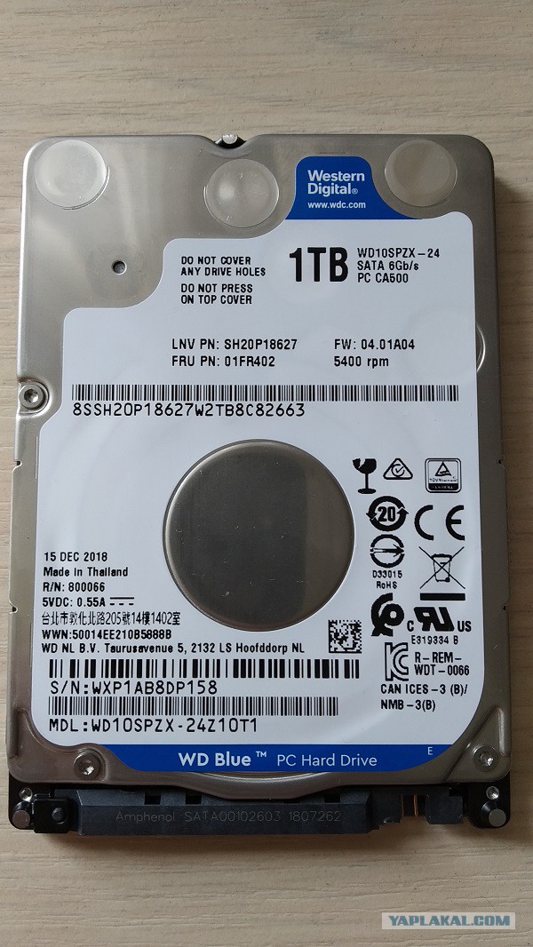 Новый 2.5 HDD 1тб WD10SPZX-24 SATA 6gb/s