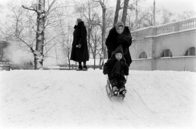Зимние катания на санках в СССР