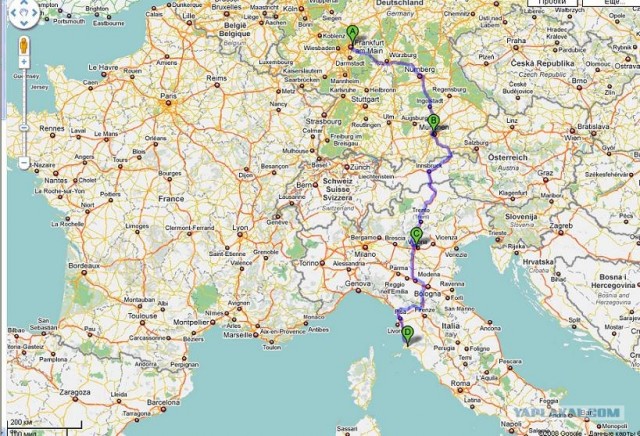 Италия - поездка на автомобиле туда и обратно