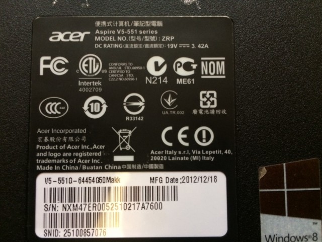 Помогите оценить ноутбук Acer Аspire v5-571g.