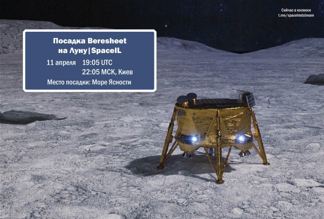 Посадка Beresheet на Луну в прямом эфире