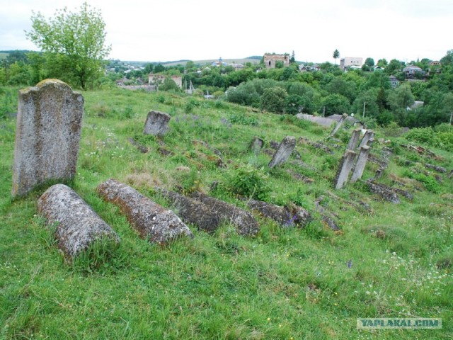 Заброшенная синагога 1532 года и старое кладбище.