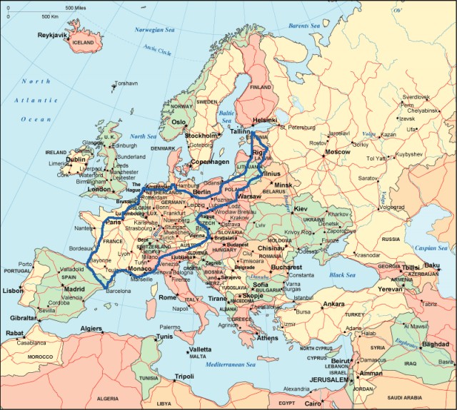 В доме на колесах по всей Европе на 30 дней